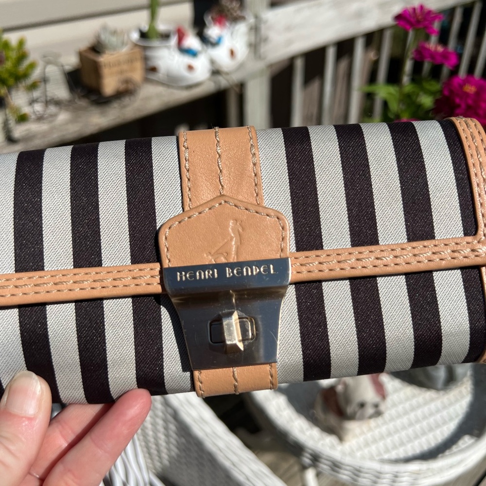 RARE! Henri Bendel Centennial Stripe Hobo Bag & Wallet Set - EUC - Picture 13 of 17